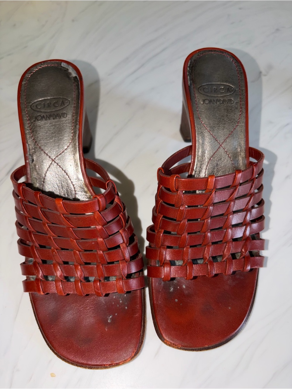 Circa wedge Sandals heels 6 m strappy strappy